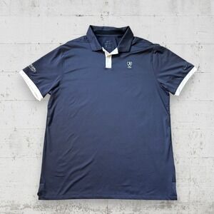 Nike Dry Vapor Wyndham Championship Men's L Polo Shirt Gray White Sedgefield